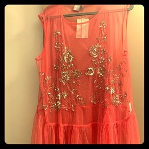 ASOS Tulle and beaded sleeveless top